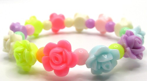Girls children stretchy flower - children,